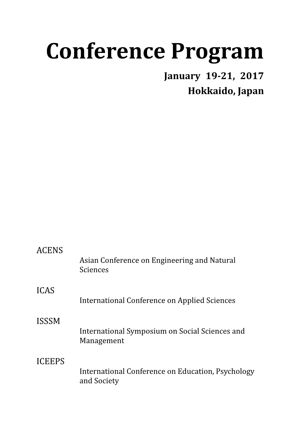 Conference Program