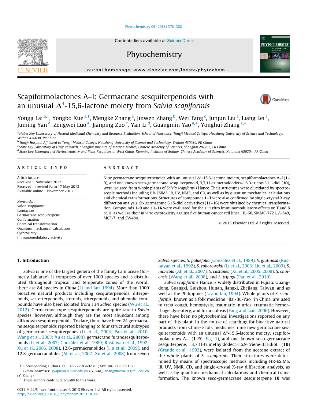 Germacrane Sesquiterpenoids with an Unusual Δ3-15,6-Lactone Moiety