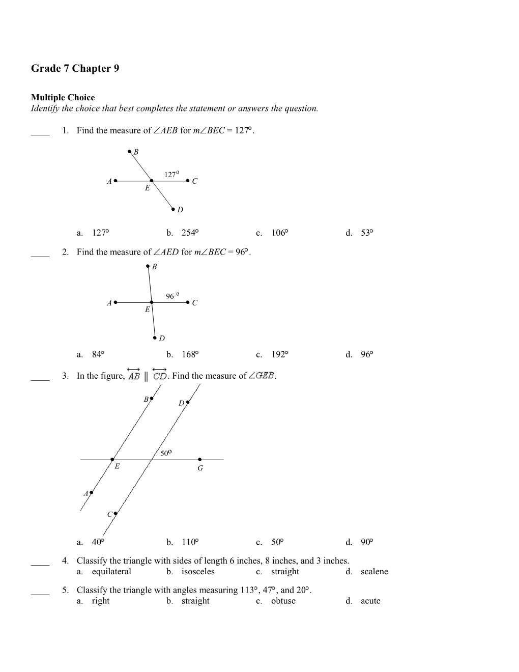 Grade 7 Chapter 9