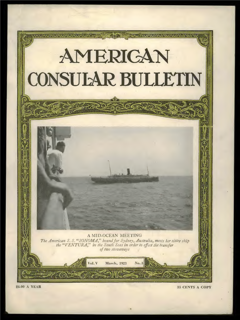 The Foreign Service Journal, March 1923 (American Consular Bulletin)