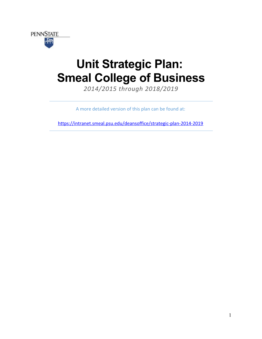 Penn State Smeal College of Business Strategic Plan