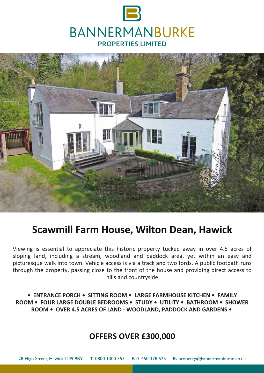 Scawmill Farm House, Wilton Dean, Hawick