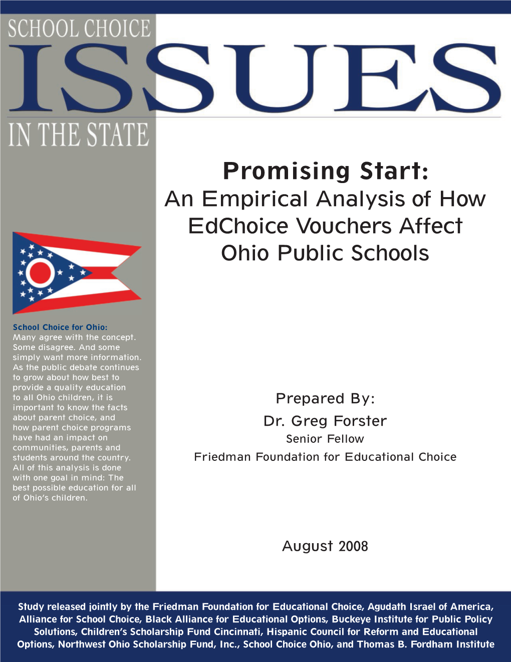 Promising Start: an Empirical Analysis of How Edchoice Vouchers Affect Ohio Public Schools