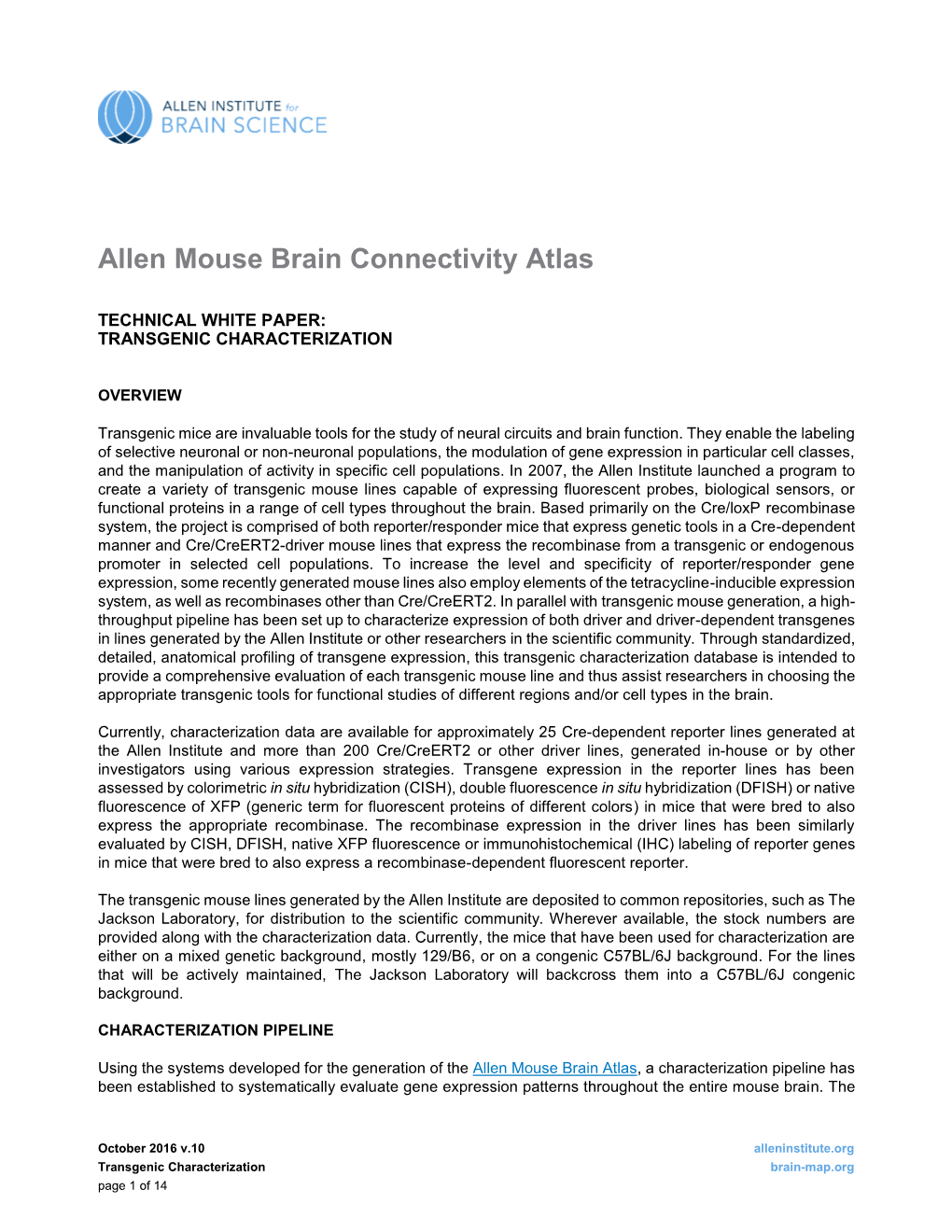 Allen Mouse Brain Connectivity Atlas