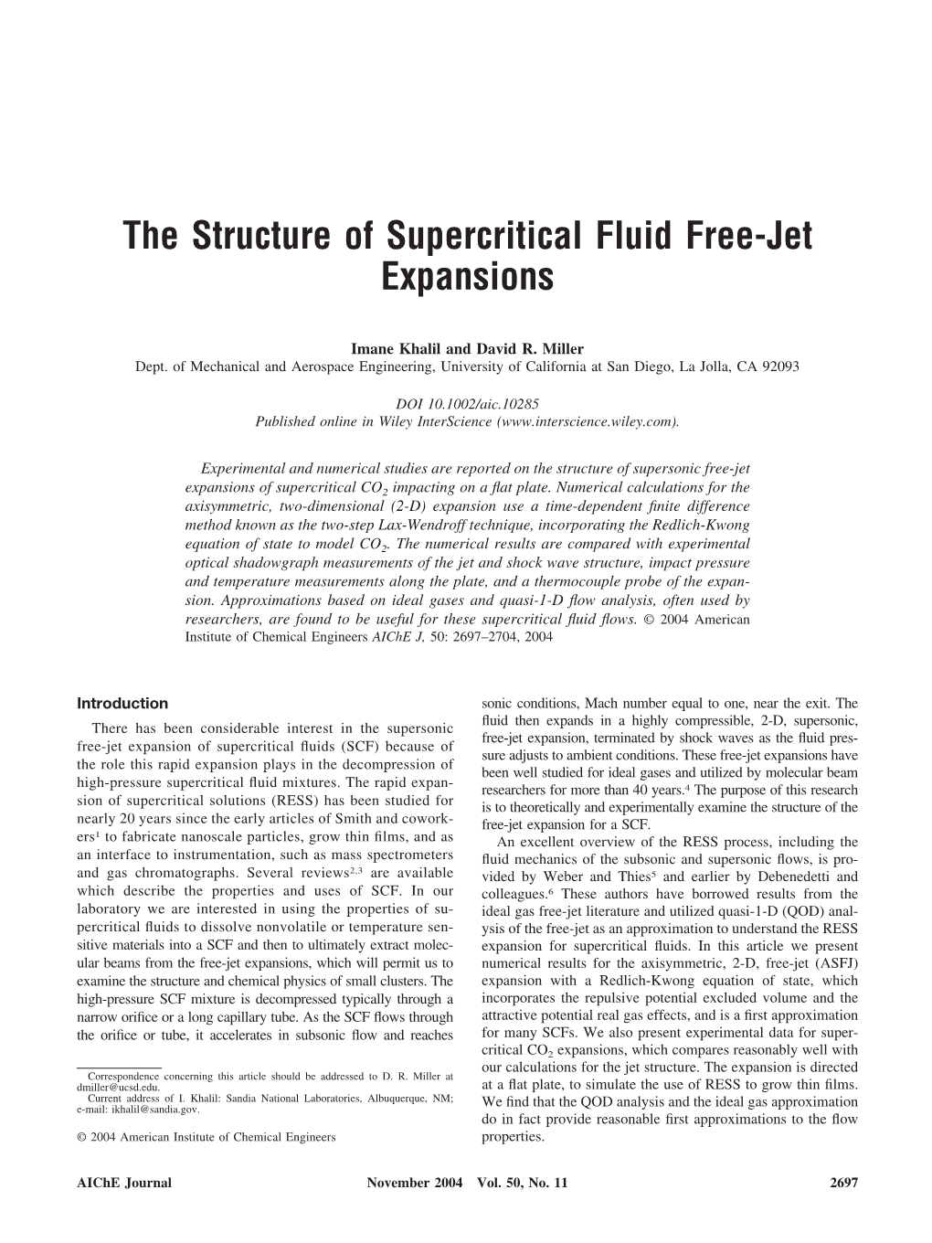 The Structure of Supercritical Fluid Free-Jet Expansions