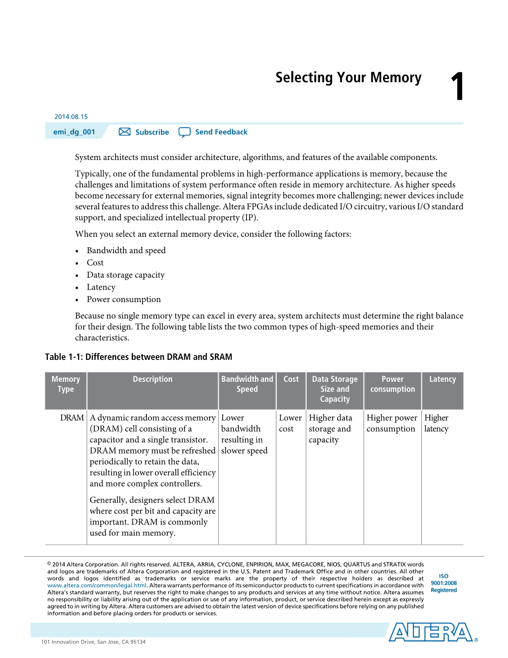 Selecting Your Memory 1 2014.08.15