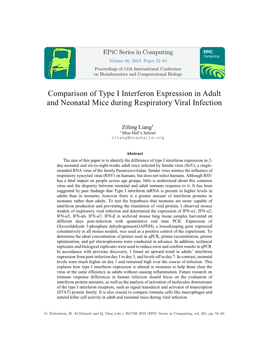 Comparison of Type I Interferon Expression in Adult and Neonatal Mice During Respiratory Viral Infection