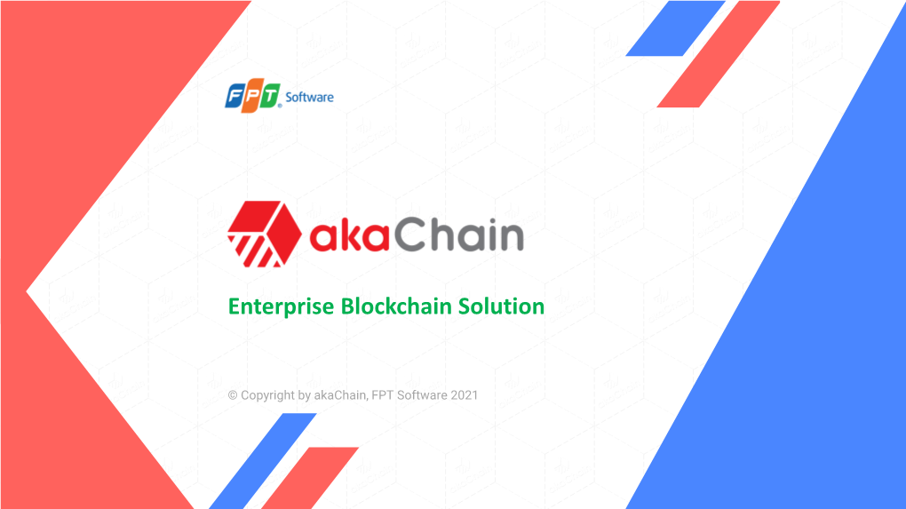 FPT Akachain Overview