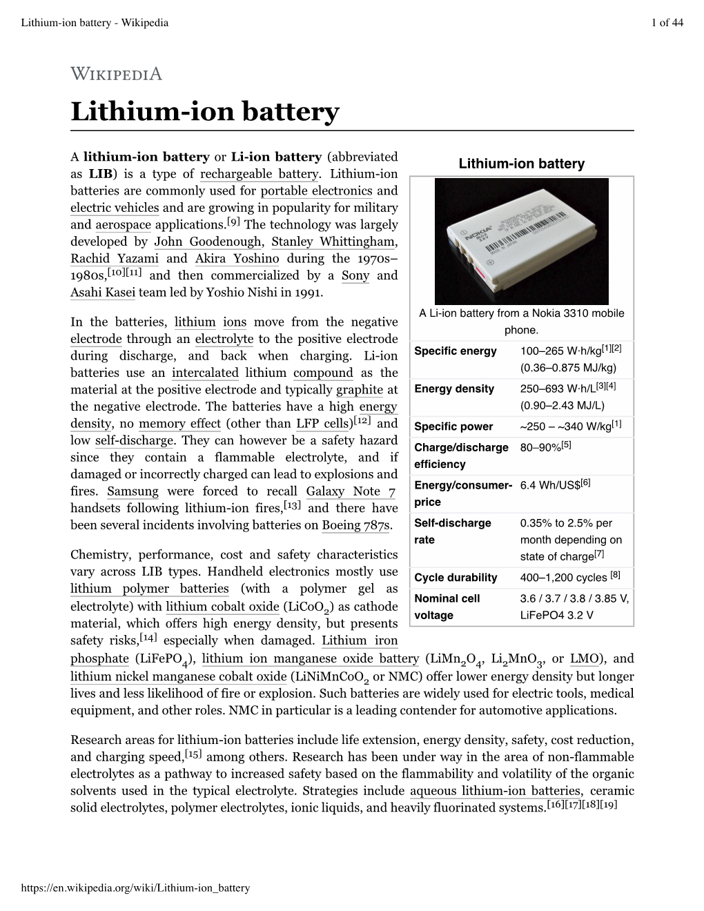 Lithium-Ion Battery - Wikipedia 1 of 44