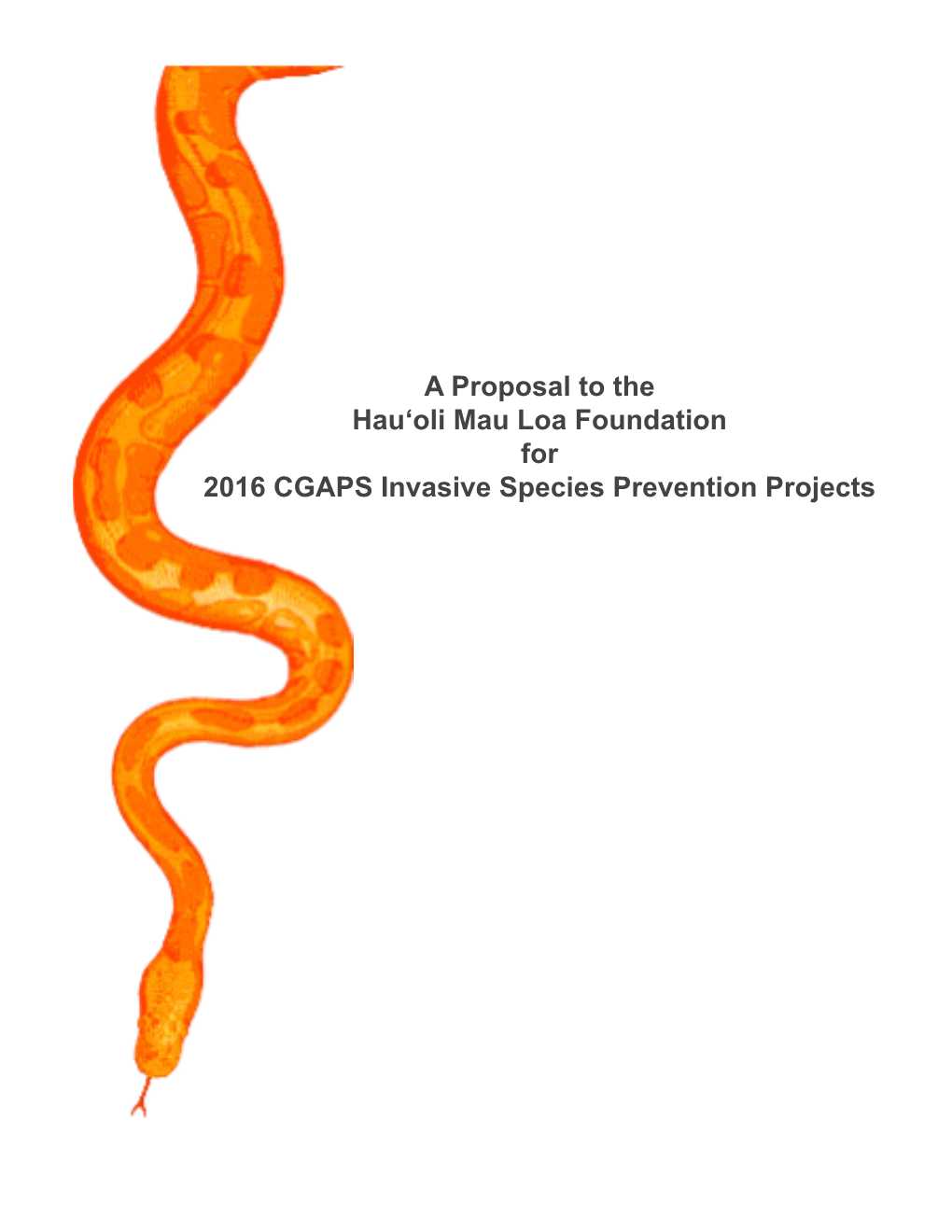 CGAPS 2016 Prevention Projects