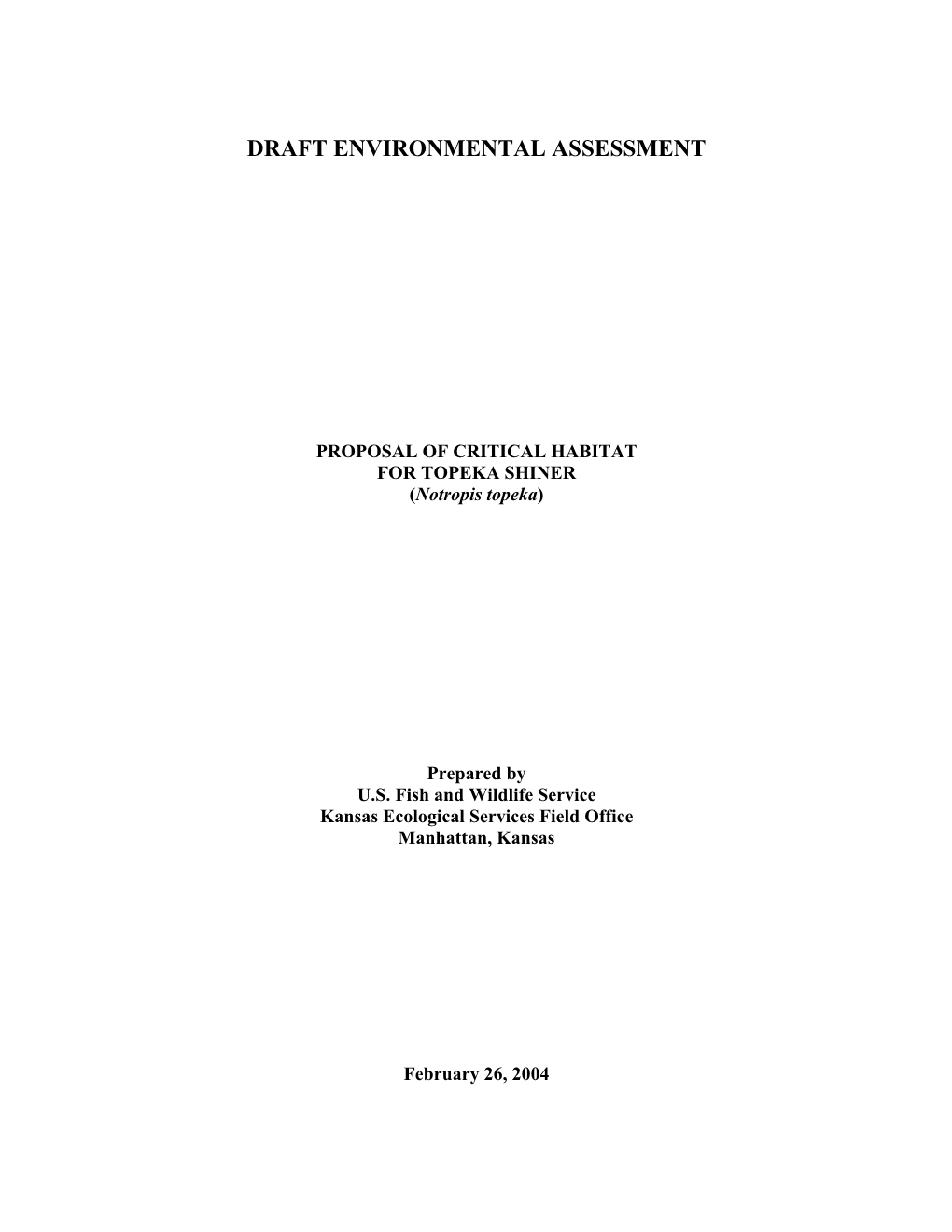 Draft Environmental Assessment