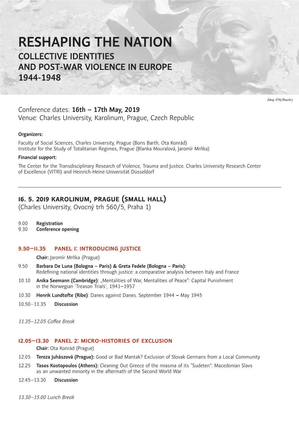 Reshaping the Nation Collective Identities and Post-War Violence in Europe 1944-1948