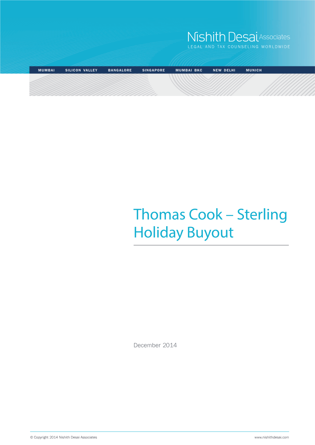 Thomas Cook – Sterling Holiday Buyout