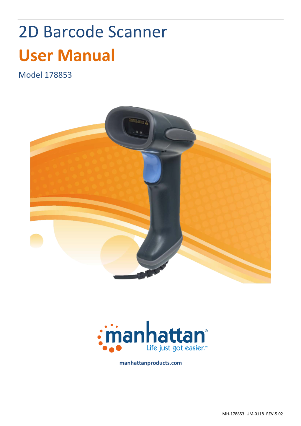 2D Barcode Scanner User Manual Model 178853