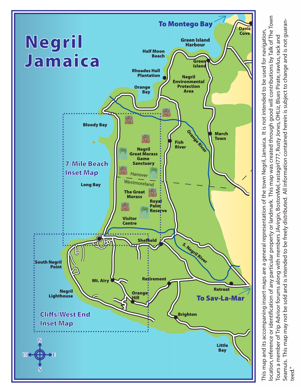 Negril Jamaica Map 10-24-06