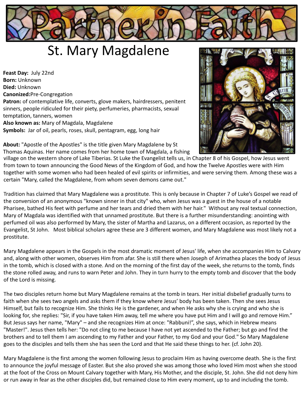 St. Mary Magdalene