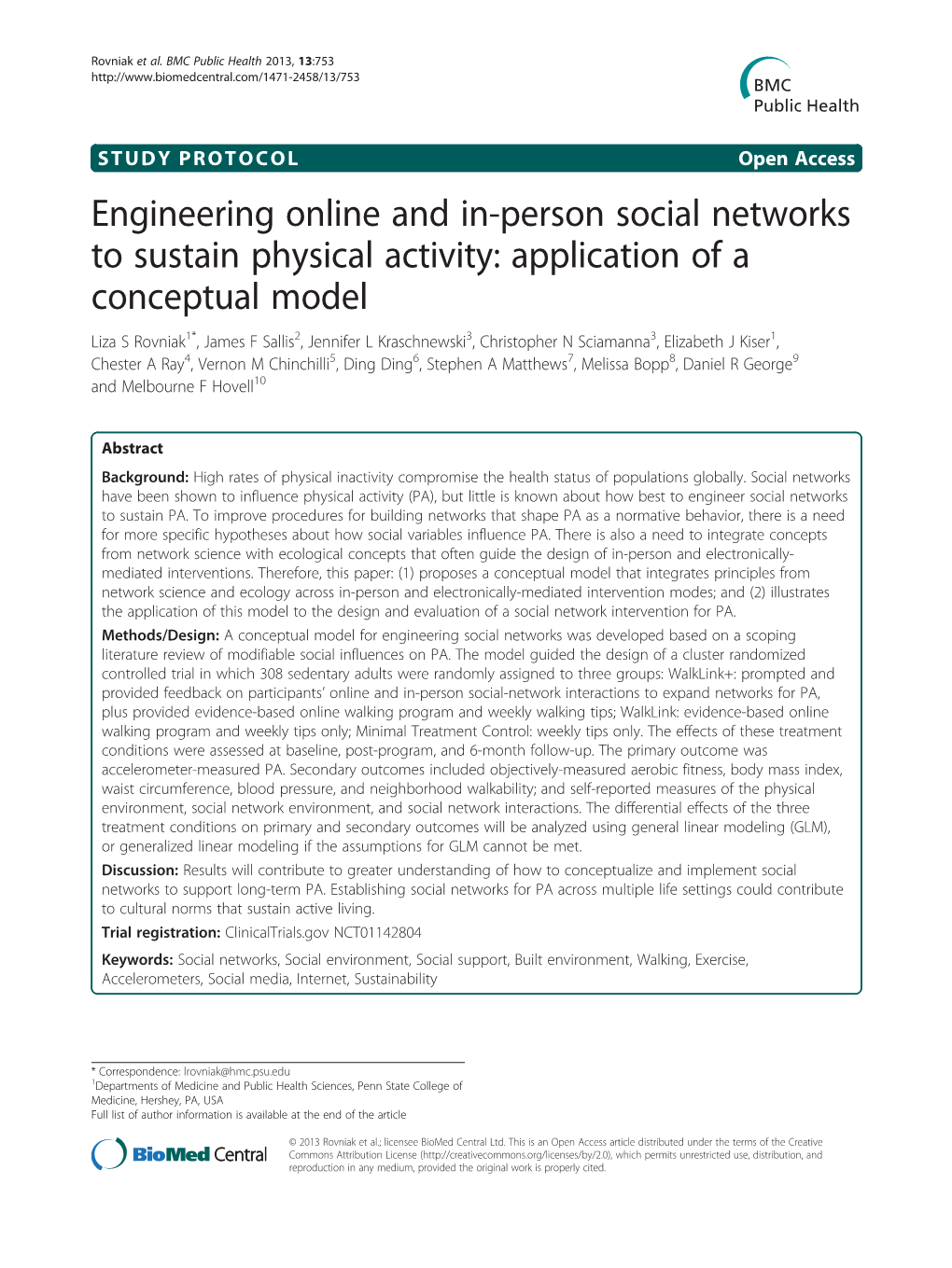 Engineering Online and In-Person Social Networks to Sustain Physical Activity