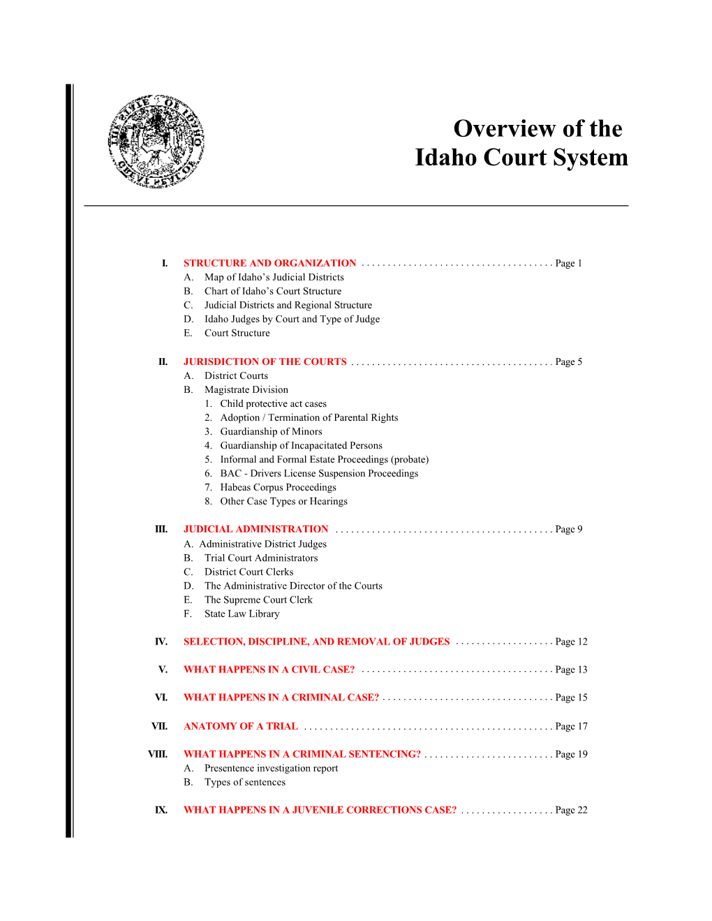 Overview of the Idaho Court System