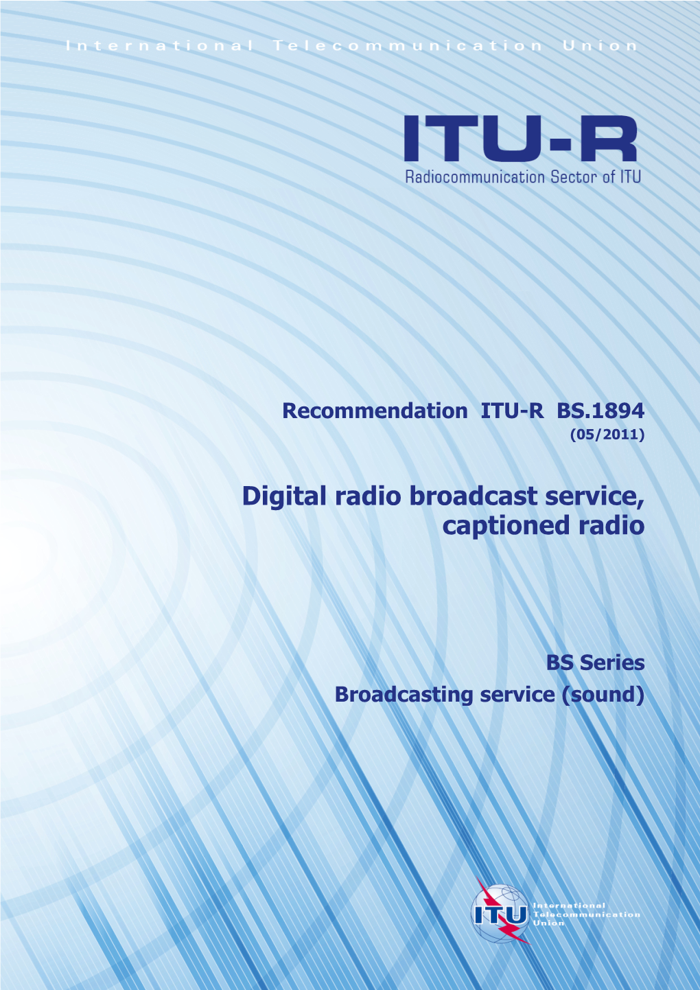 Recommendation ITU-R BS.1894 (05/2011)