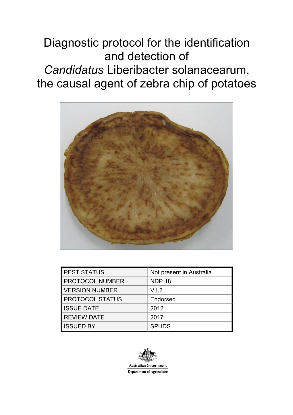 NDP 18 Zebra Chip – Candidatus Liberibacter Solanacearum(2.41MB)