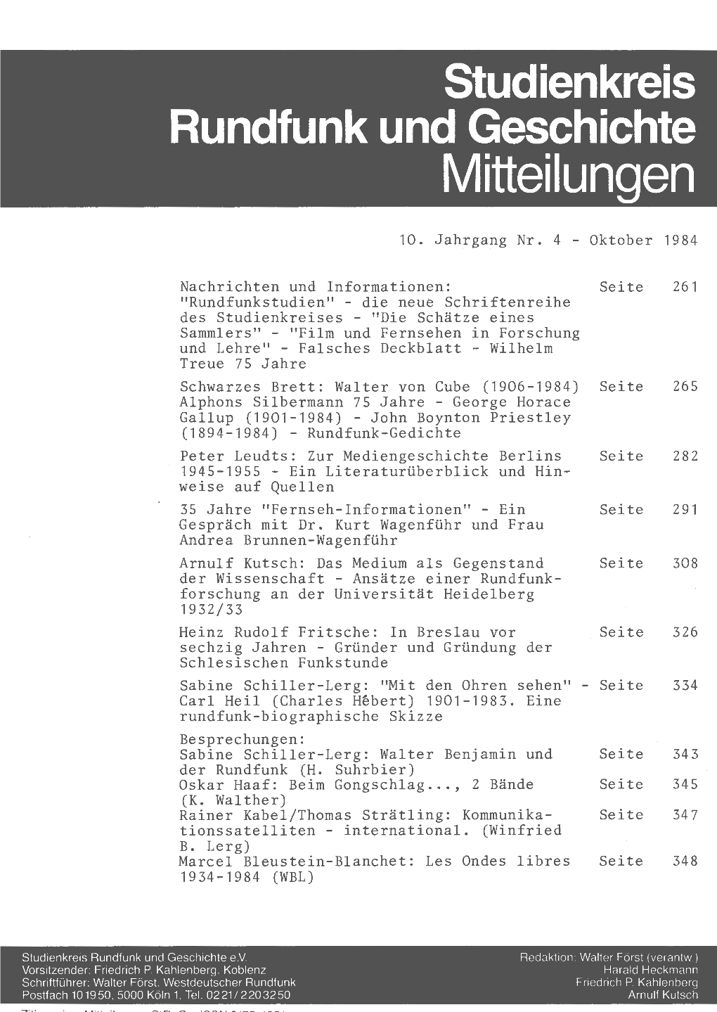 Mitteilungen