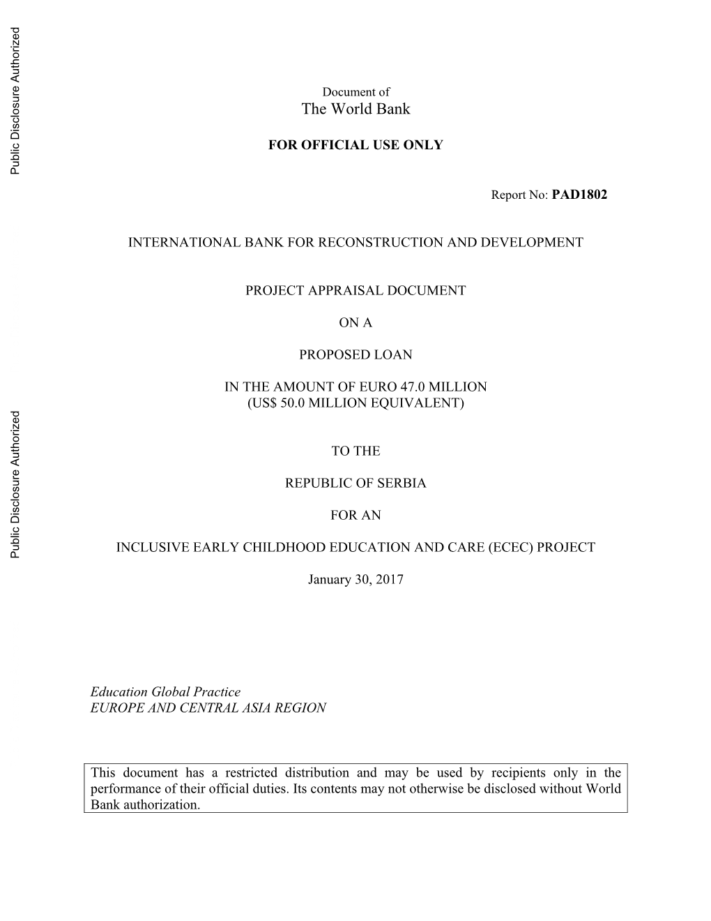 World Bank Document