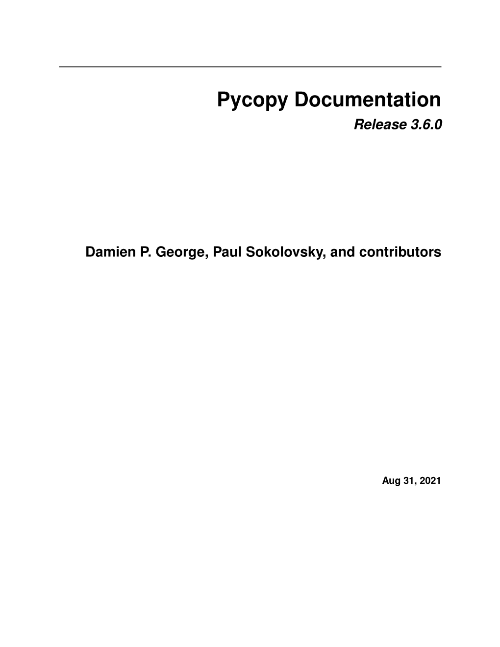 Pycopy Documentation Release 3.6.0