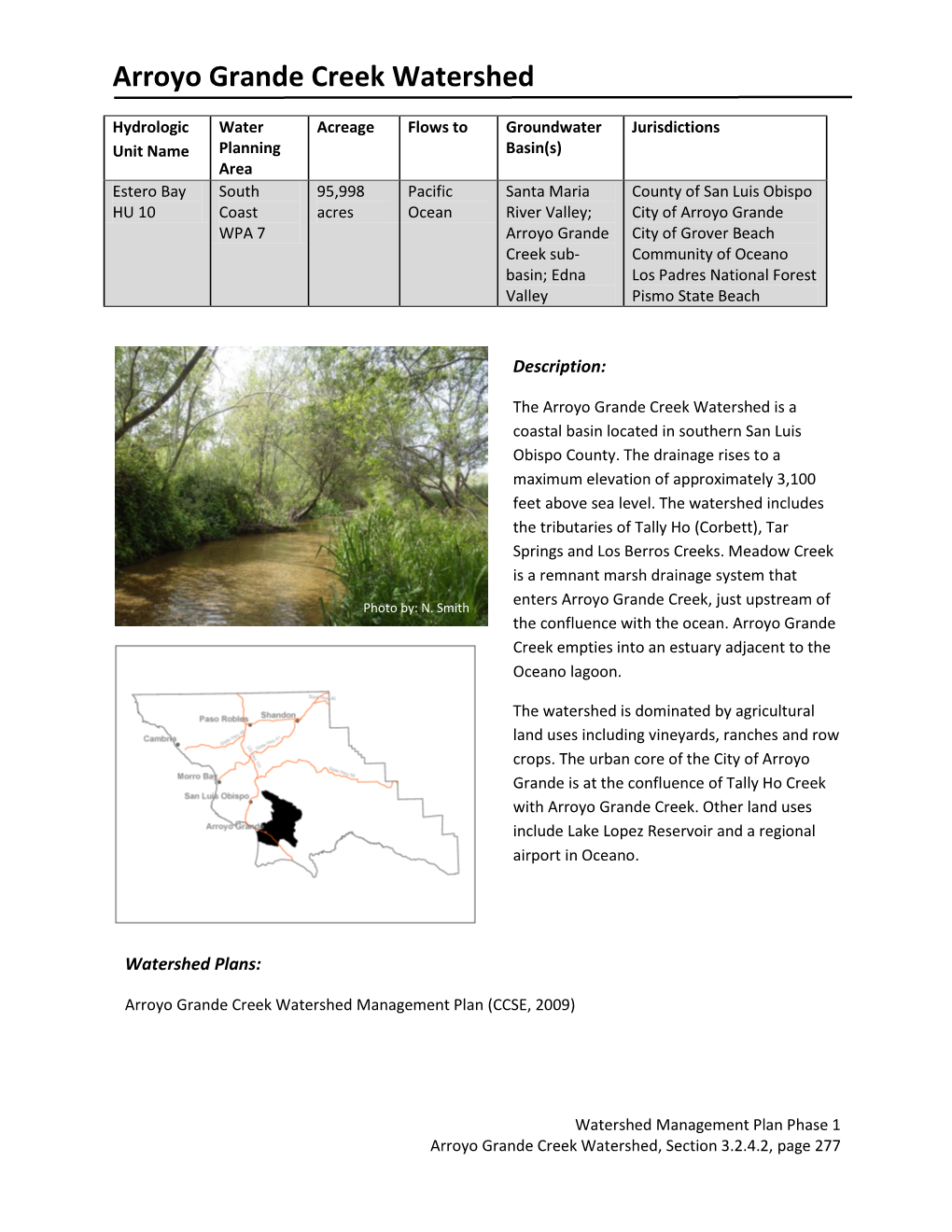 Arroyo Grande Creek Watershed