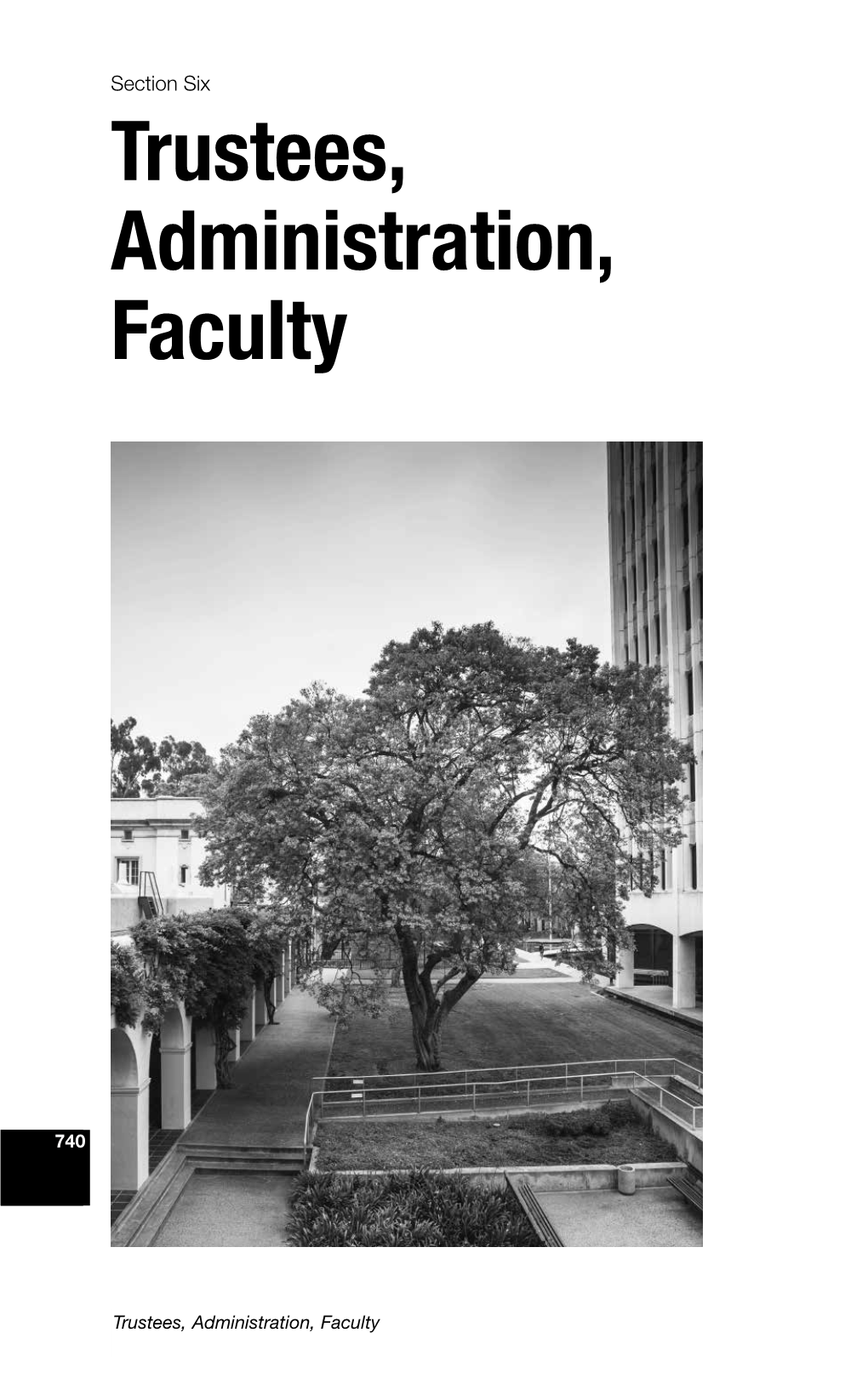 Section 6: Trustees, Administration, Faculty