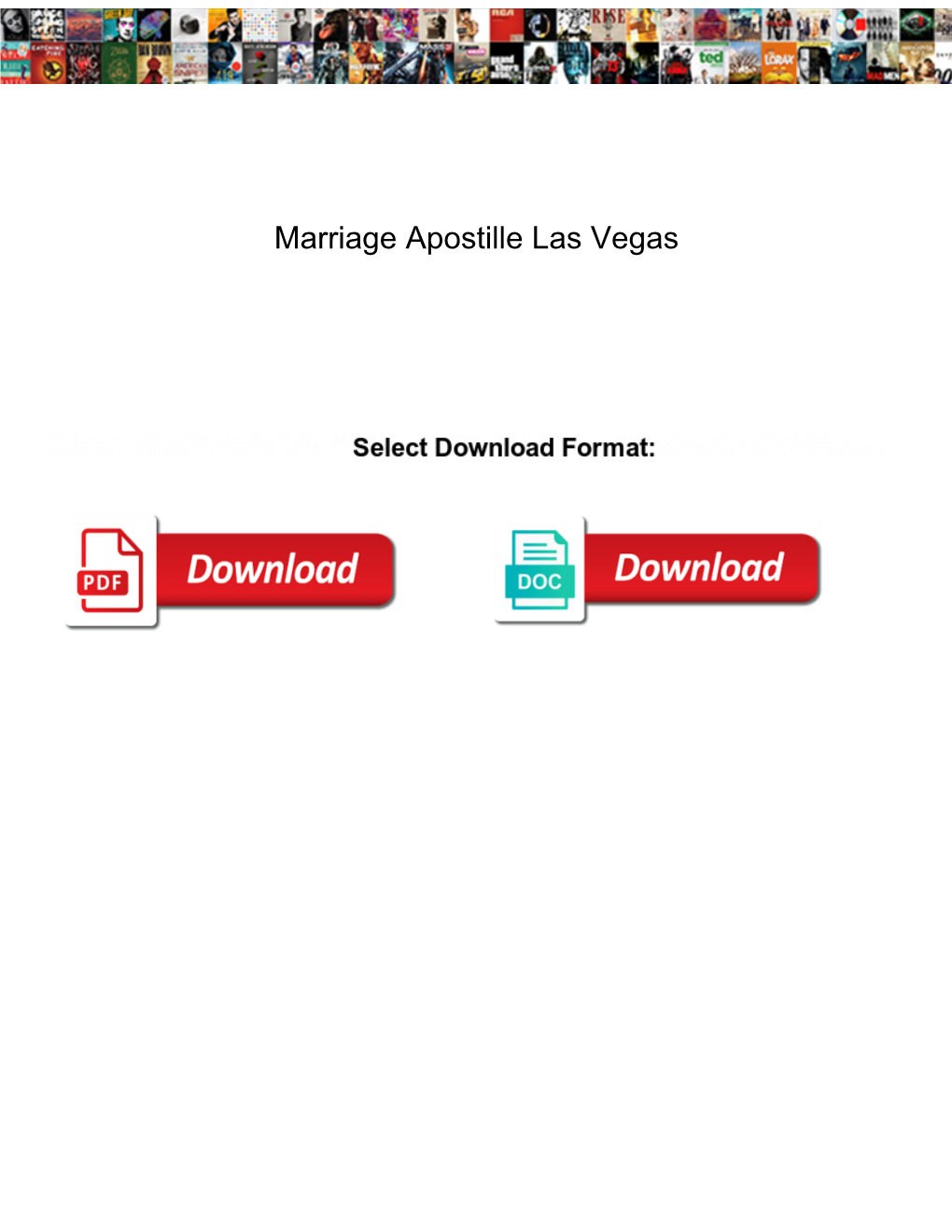 Marriage Apostille Las Vegas