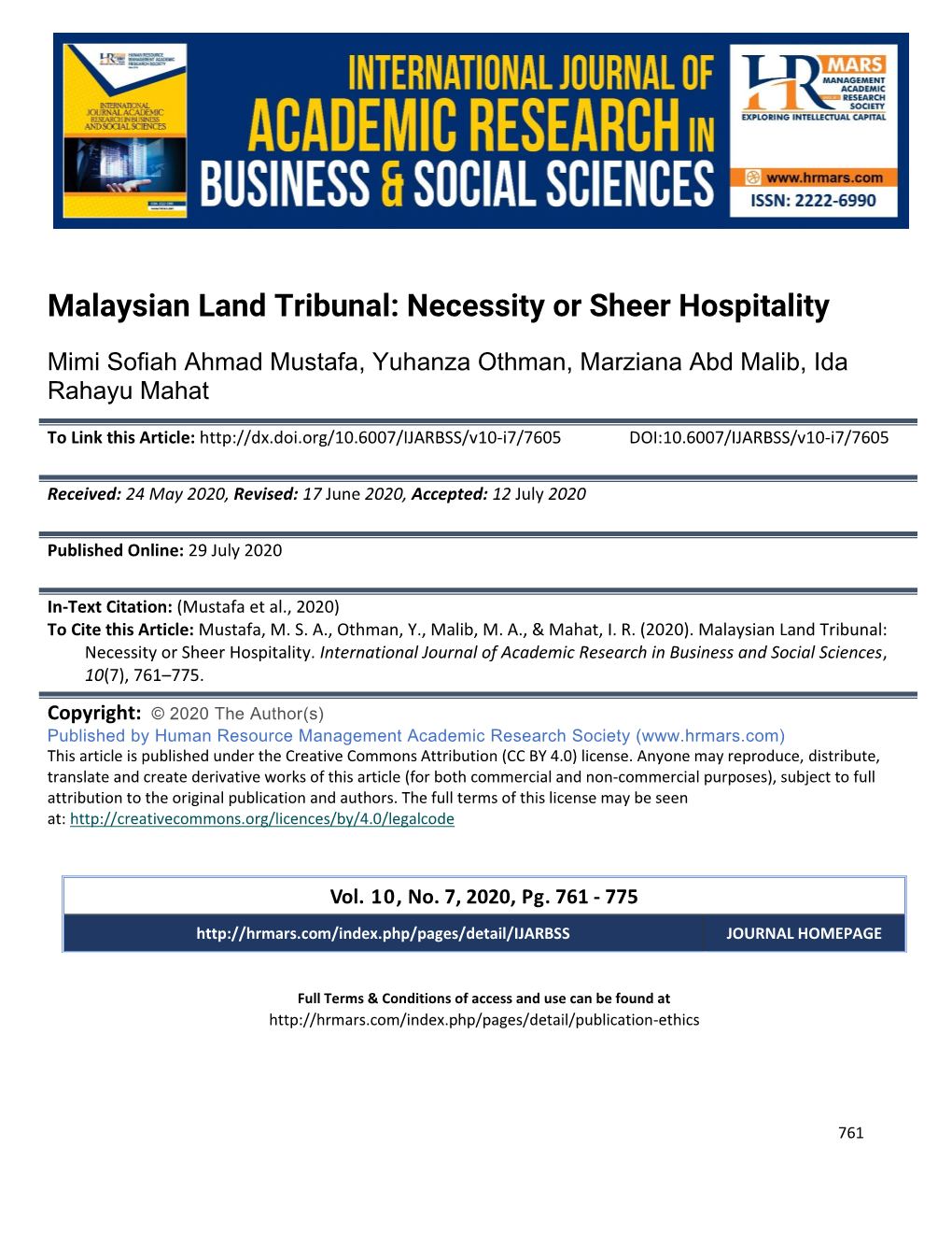 Malaysian Land Tribunal: Necessity Or Sheer Hospitality