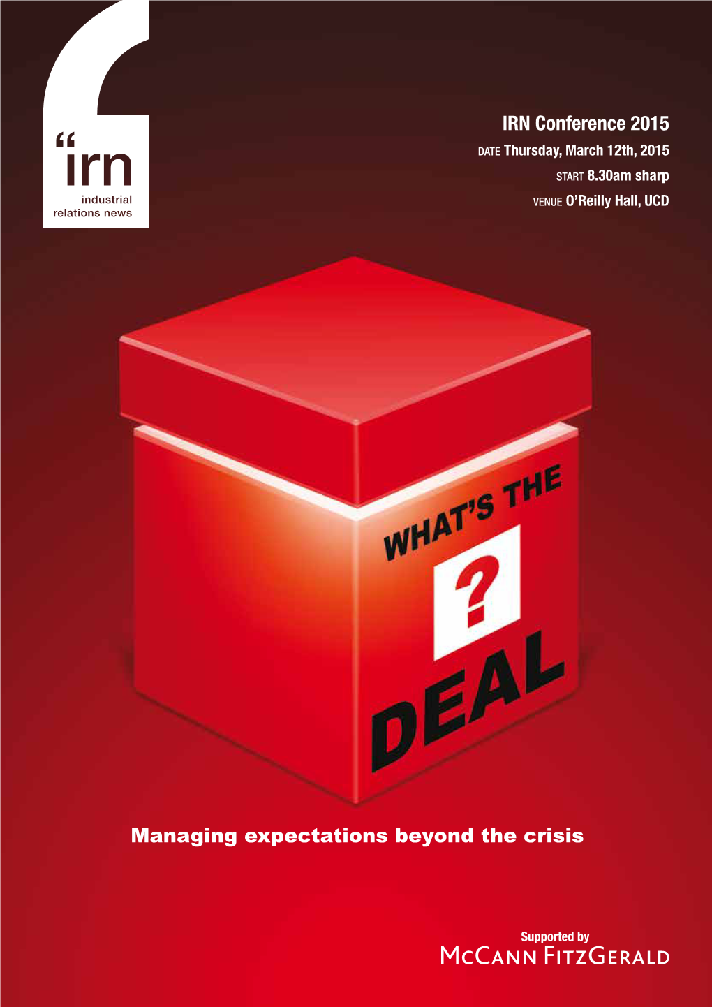 Managing Expectations Beyond the Crisis IRN Conference 2015