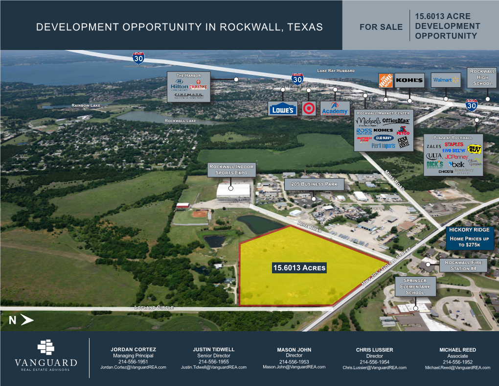 Development Opportunity in Rockwall, Texas for Sale Development Opportunity