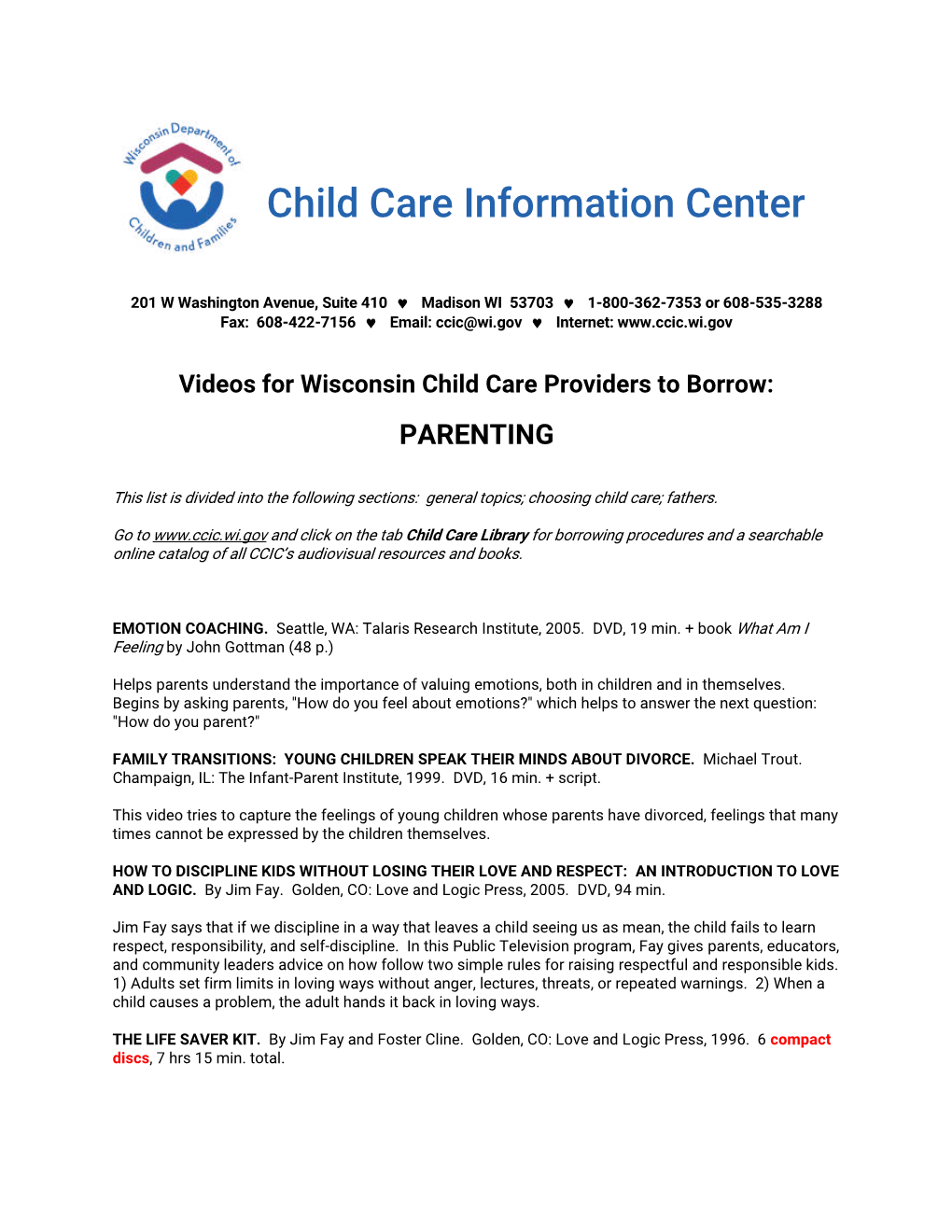 Child Care Information Center