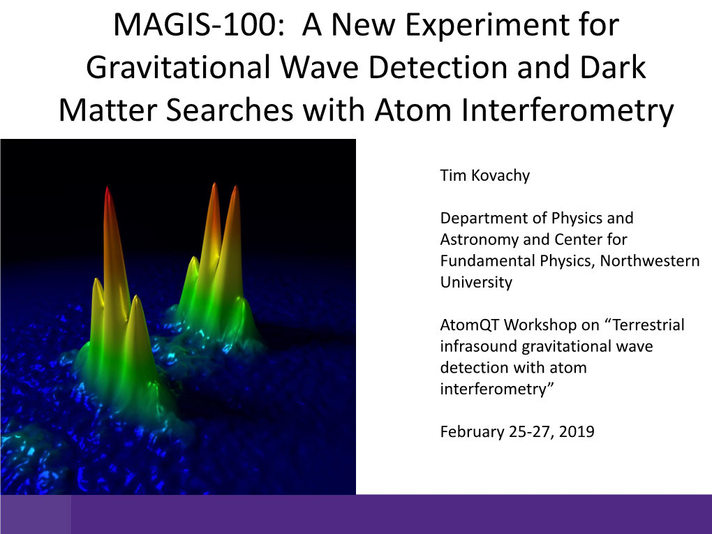 MAGIS-100: a New Experiment for Gravitational Wave Detection and Dark Matter Searches with Atom Interferometry