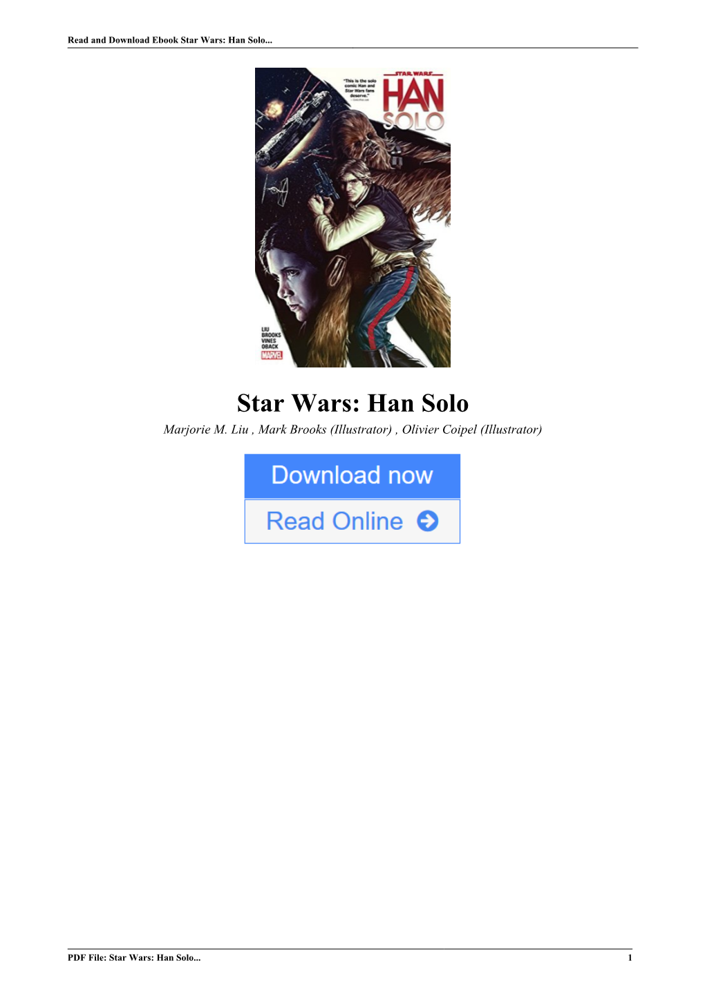 Star Wars: Han Solo by Marjorie M. Liu , Mark Brooks (Illustrator)