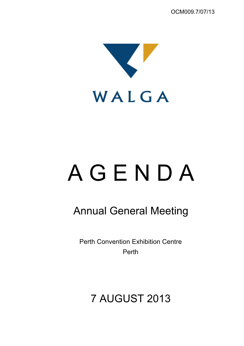 Agenda Annual General Meeting 2006