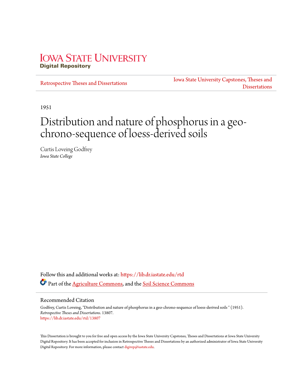 Distribution and Nature of Phosphorus in a Geo-Chrono-Sequence of Loess-Derived Soils 