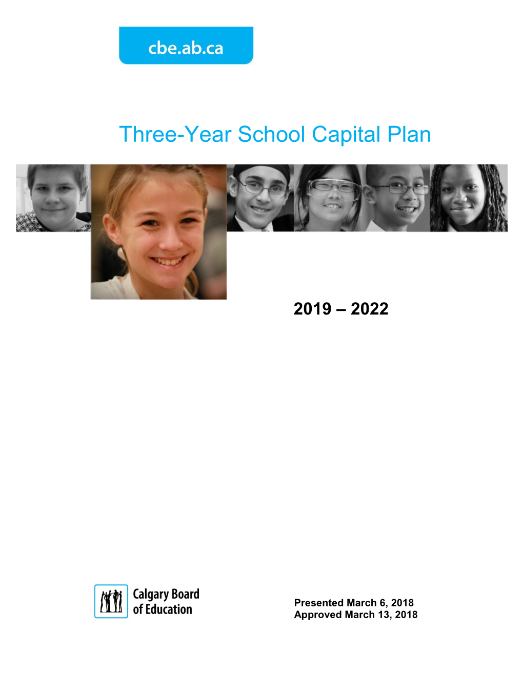 Three-Year School Capital Plan 2019-2022 - Summary
