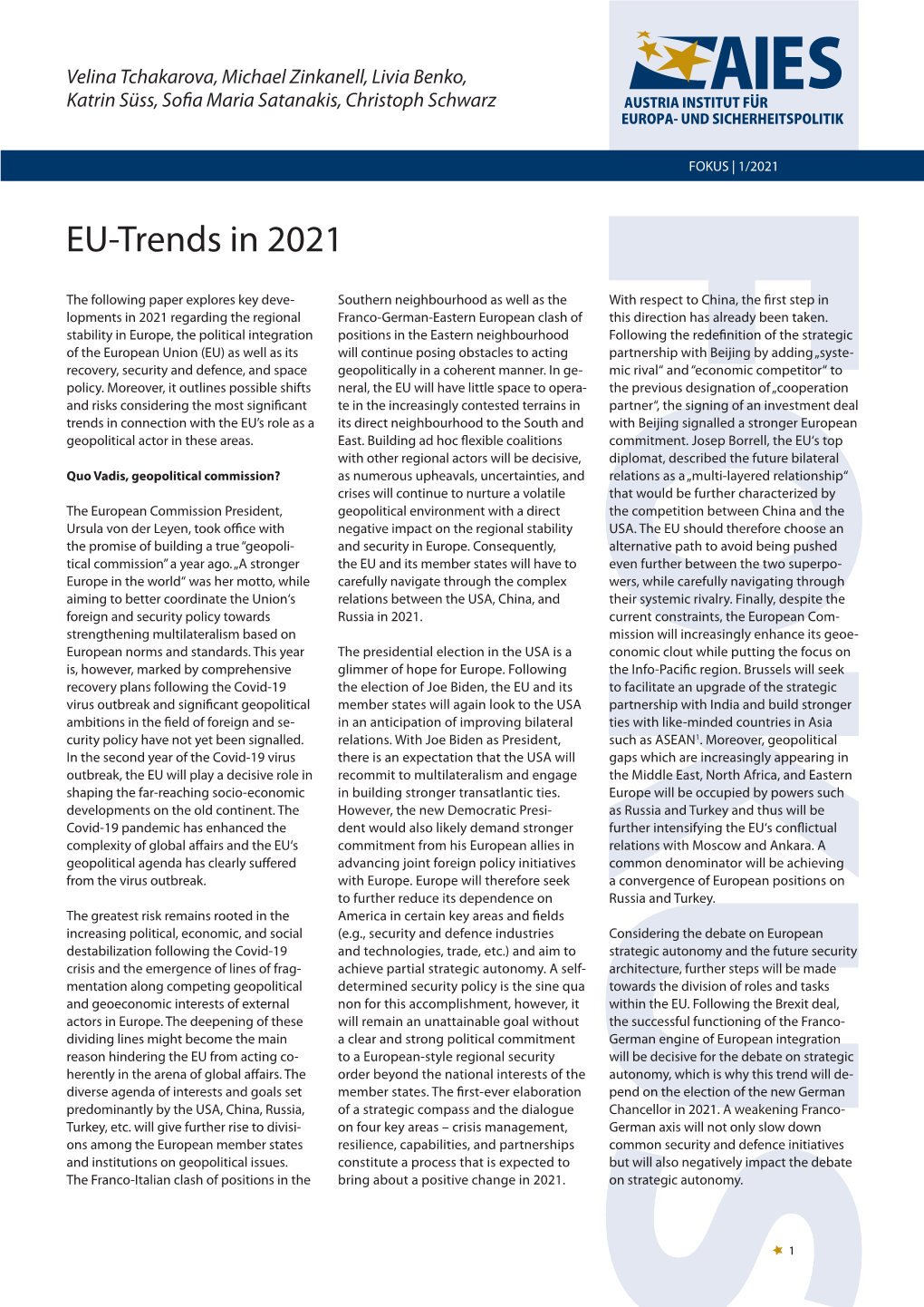 EU-Trends in 2021