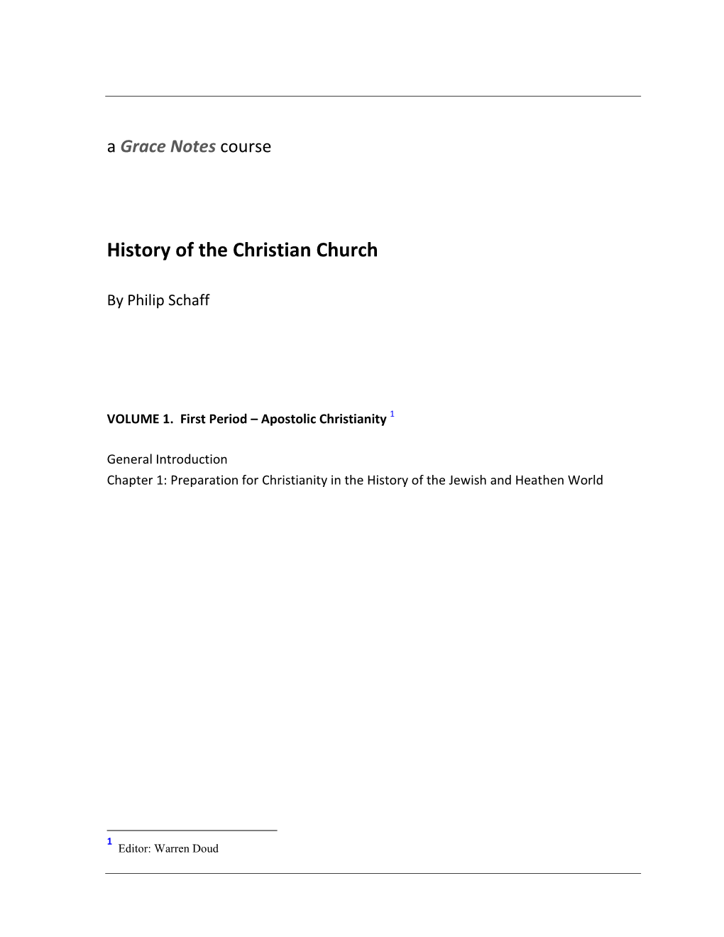 History of the Christian Church*