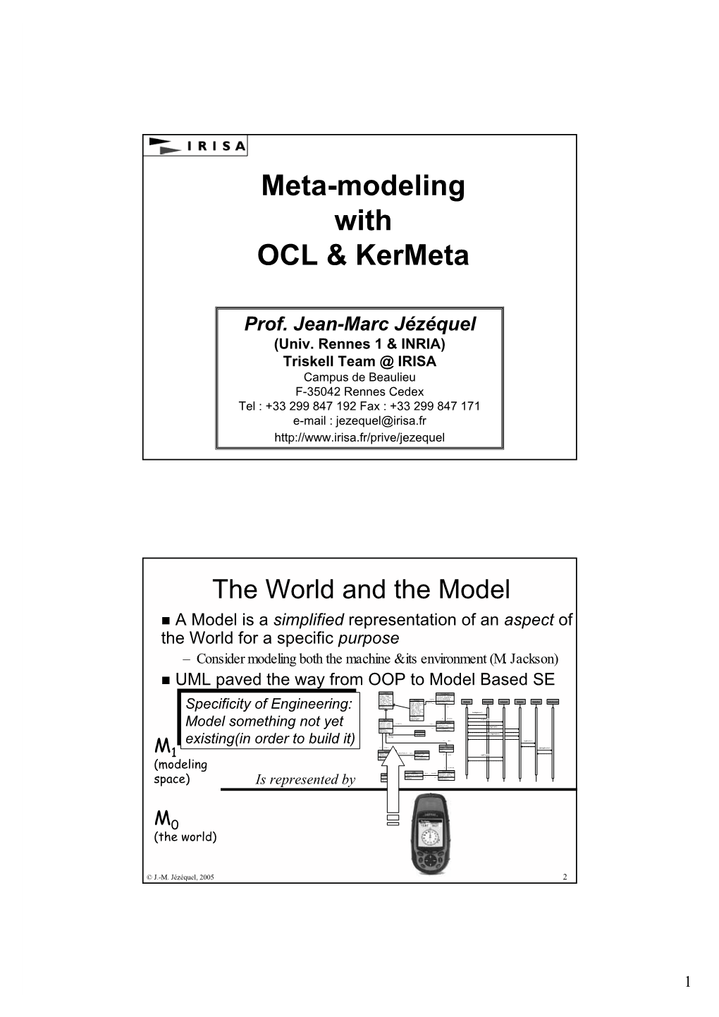Meta-Modeling with OCL & Kermeta