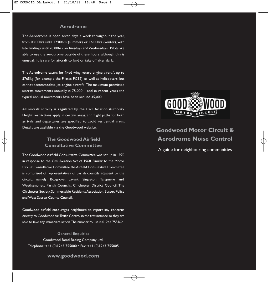Goodwood Motor Circuit and Aerodrome Noise Control