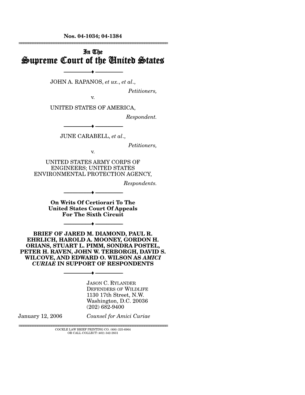 Amicus Briefs and Have Filed Letters of Consent with the Clerk of the Court