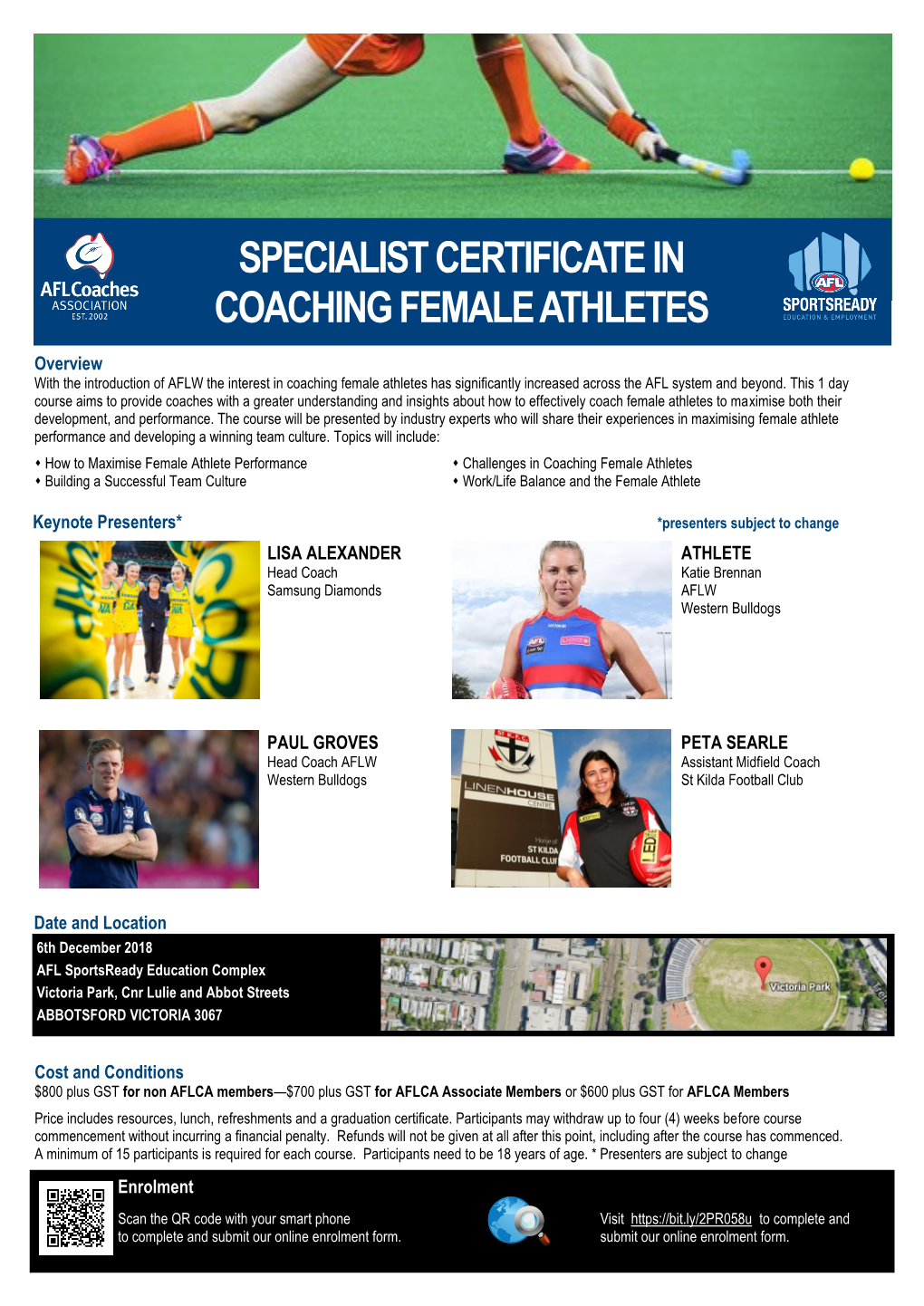 Specialist Certificate in Coaching Female Athletes