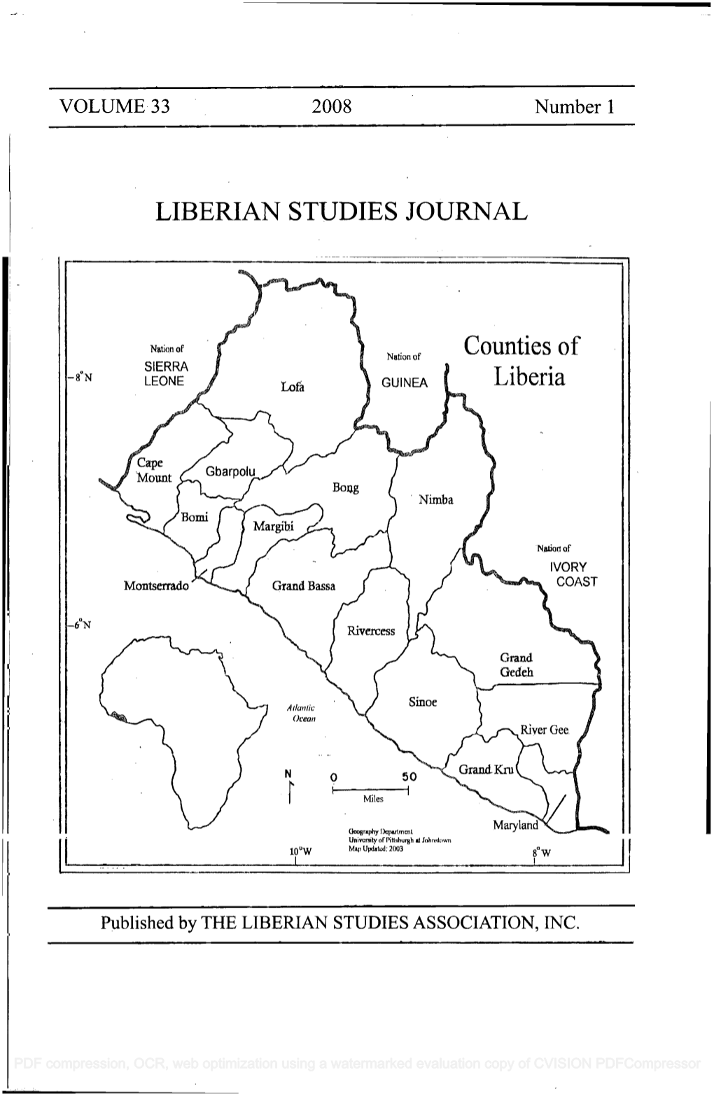 Liberian Studies Journal