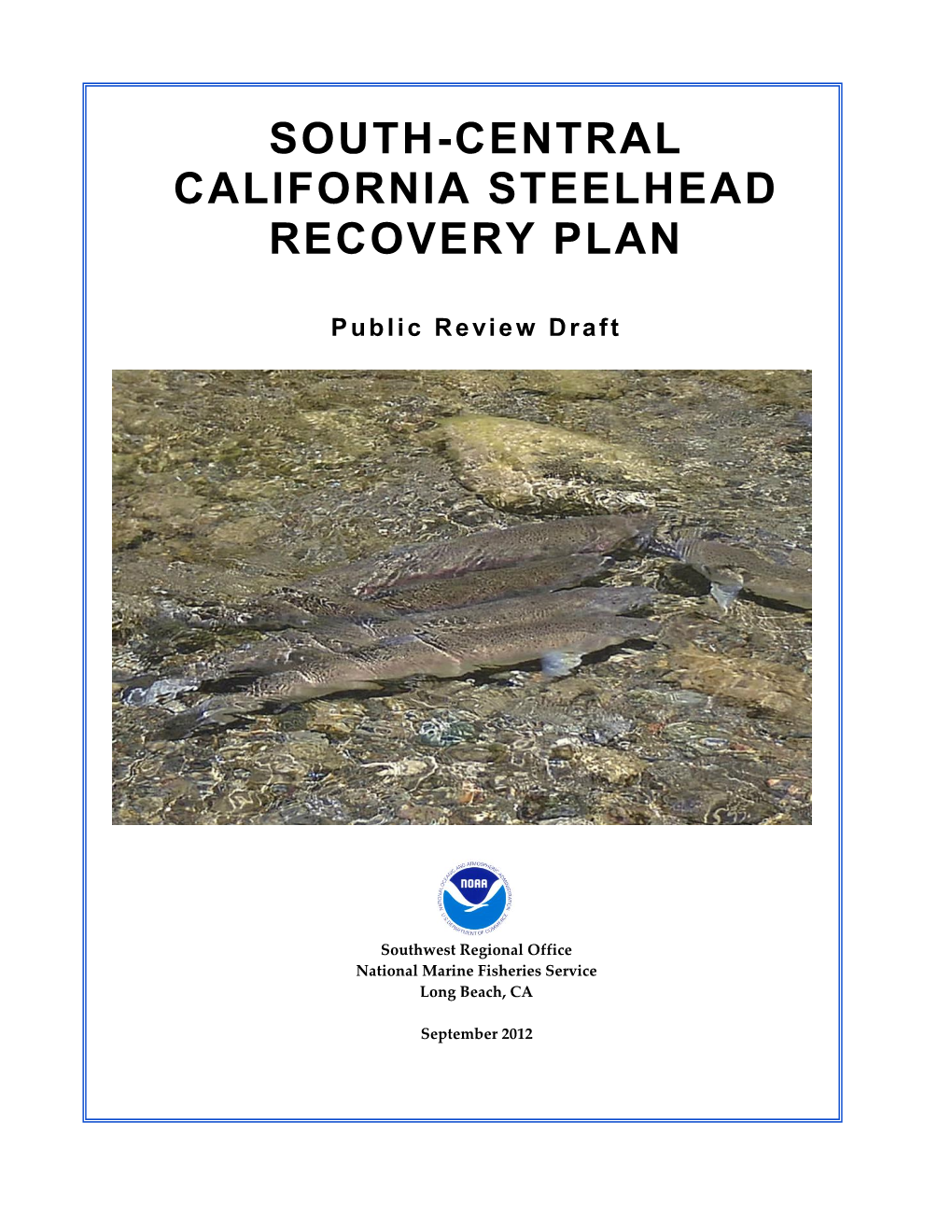 South-Central California Steelhead Recovery Plan