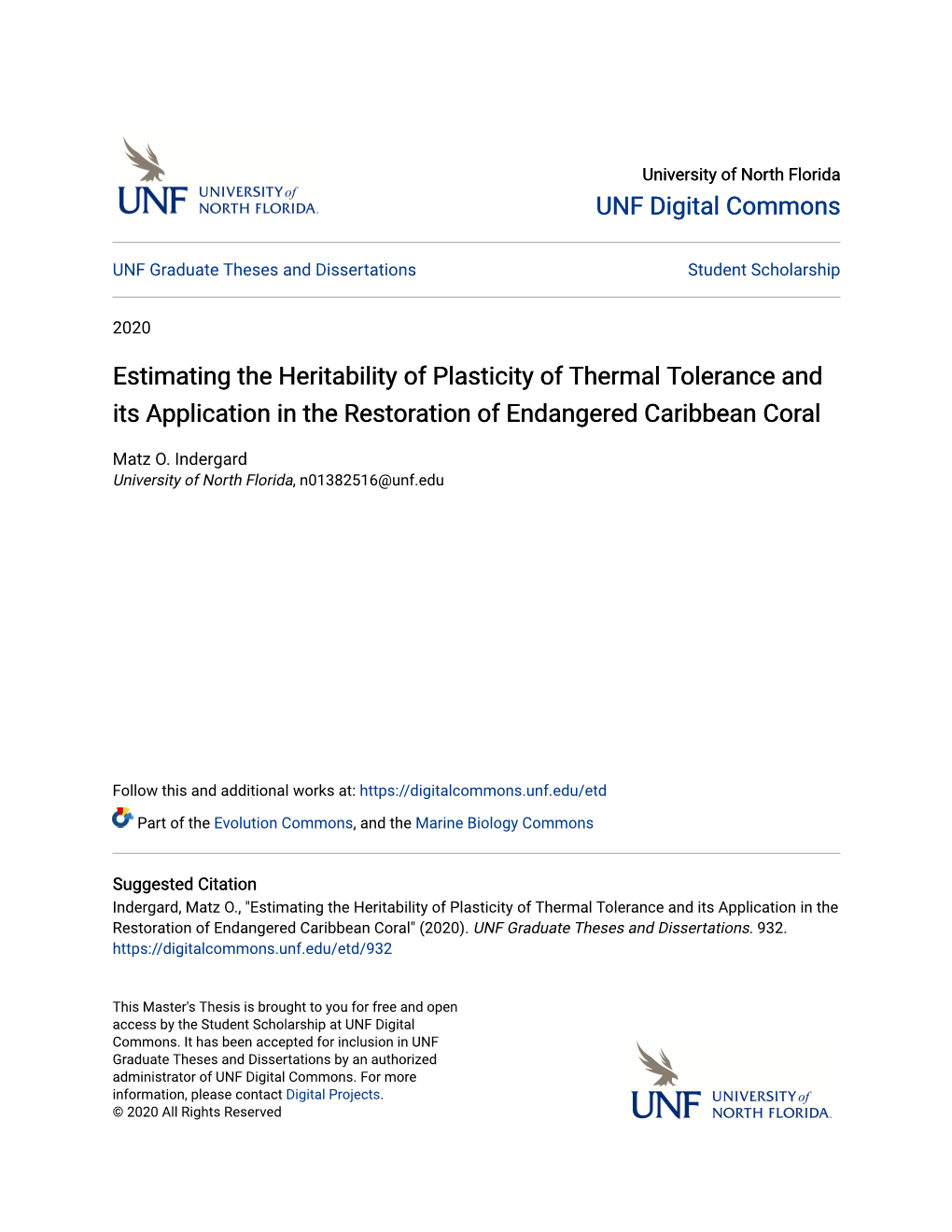 Estimating the Heritability of Plasticity of Thermal Tolerance and Its Application in the Restoration of Endangered Caribbean Coral