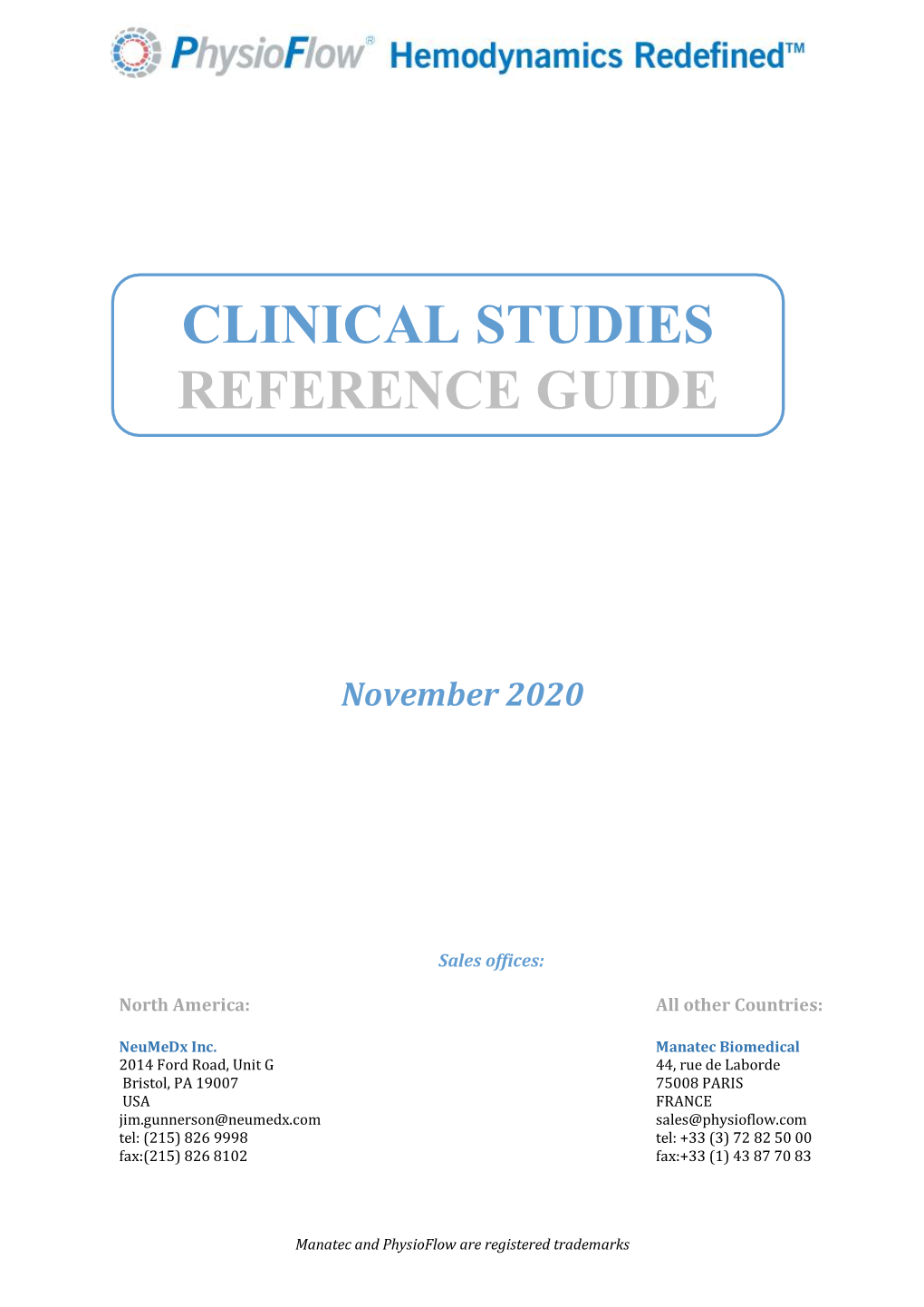 Clinical Studies Reference Guide