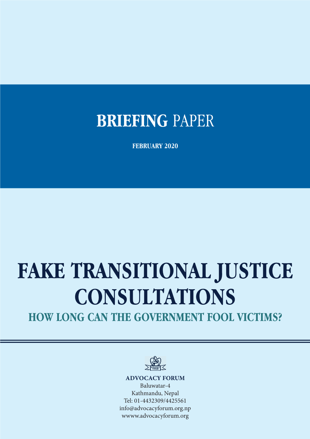 Briefing Paper on TJ Consultations